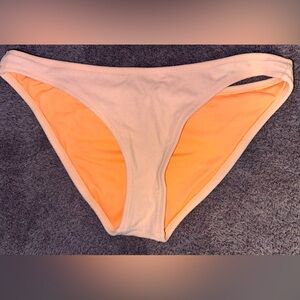 Peach and Orange Terrycloth Bikini Bottom